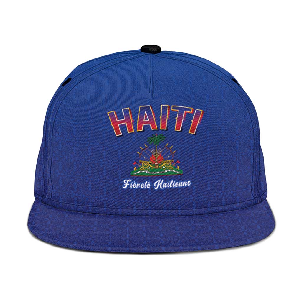 World Football Haiti 2026 Snapback Cap Haiti est de Retour Blue Voodoo Veve Spirits - Wonder Print Shop