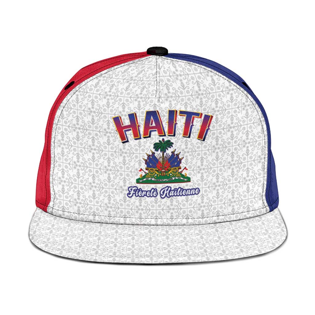 World Football Haiti 2026 Snapback Cap Haiti est de Retour White Voodoo Veve Spirits - Wonder Print Shop