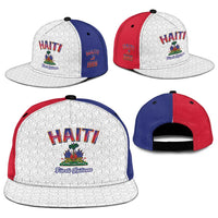 World Football Haiti 2026 Snapback Cap Haiti est de Retour White Voodoo Veve Spirits - Wonder Print Shop
