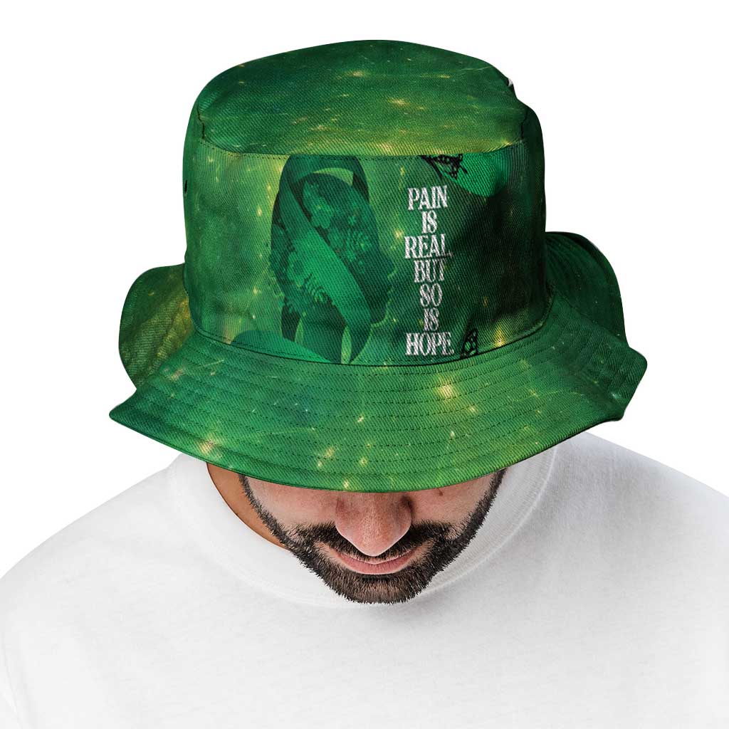 World Mental Health Awareness Month Bucket Hat Warriors Brave Strong Galaxy Vibes - Wonder Print Shop
