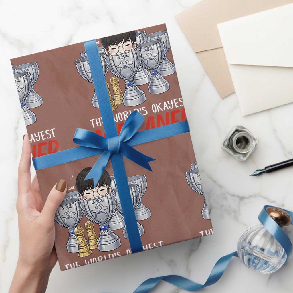 Worlds Okayest Mid Laner Wrapping Paper Roll Funny Game Lover Gift - Wonder Print Shop