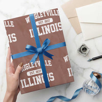 Wrigleyville Illinois Wrapping Paper Roll Vintage Chicago Classic Distressed Baseball Fan Gift
