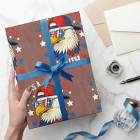 WTF Is A Kilometer Bruh Wrapping Paper Roll Funny Patriotic American Bald Eagle - Wonder Print Shop