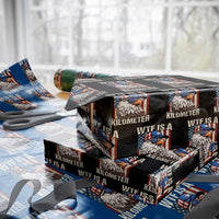 WTF Is A Kilometer Wrapping Paper Roll Bald Eagle 4th of July Funny USA Patriotic