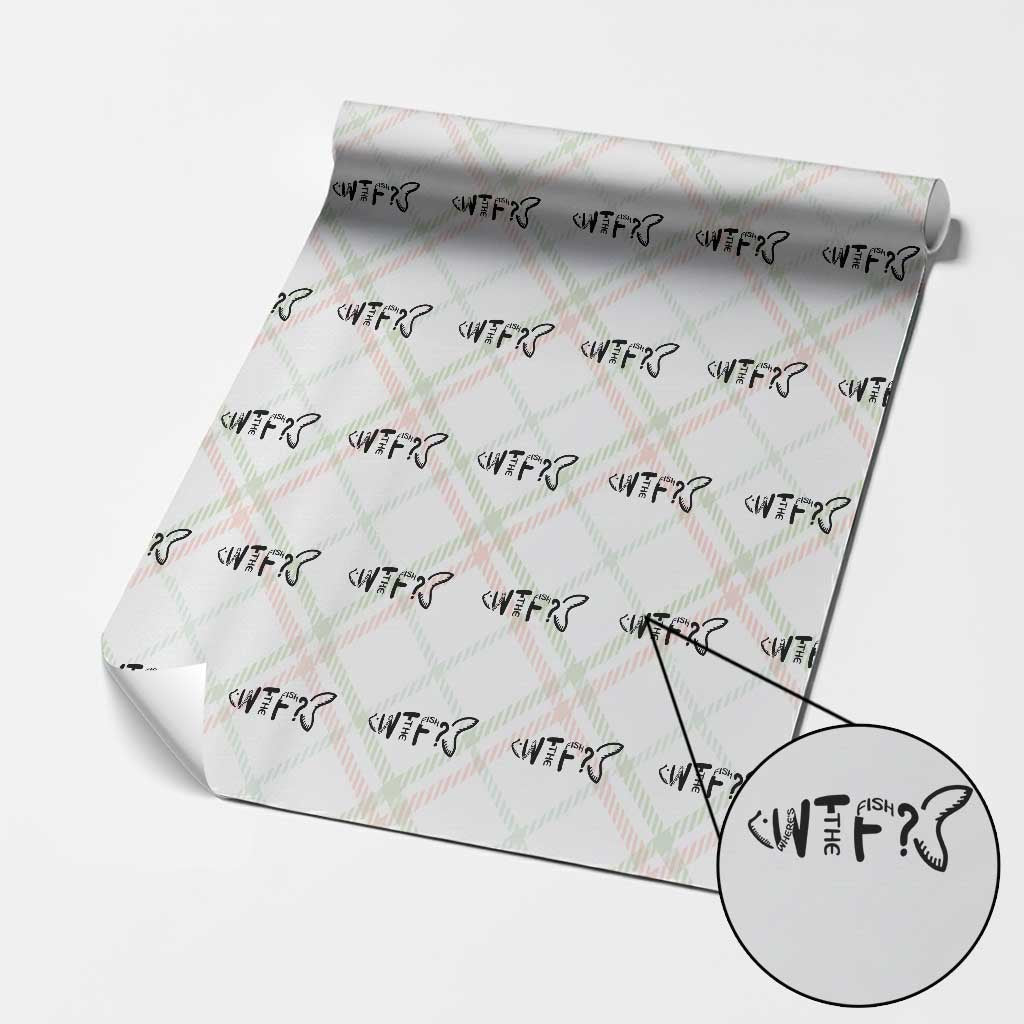 WTF Where Is The Fish Wrapping Paper Roll Funny Fisherman Gift