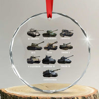 WW2 Tanks Crystal Glass Ornament M4 Sherman Panzer IV Tiger II T-34 History Buff - Wonder Print Shop