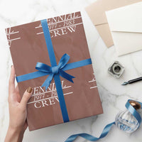 Xennial Crew 1977 to 1983 Wrapping Paper Roll Minimalist Bold Typography Graphic
