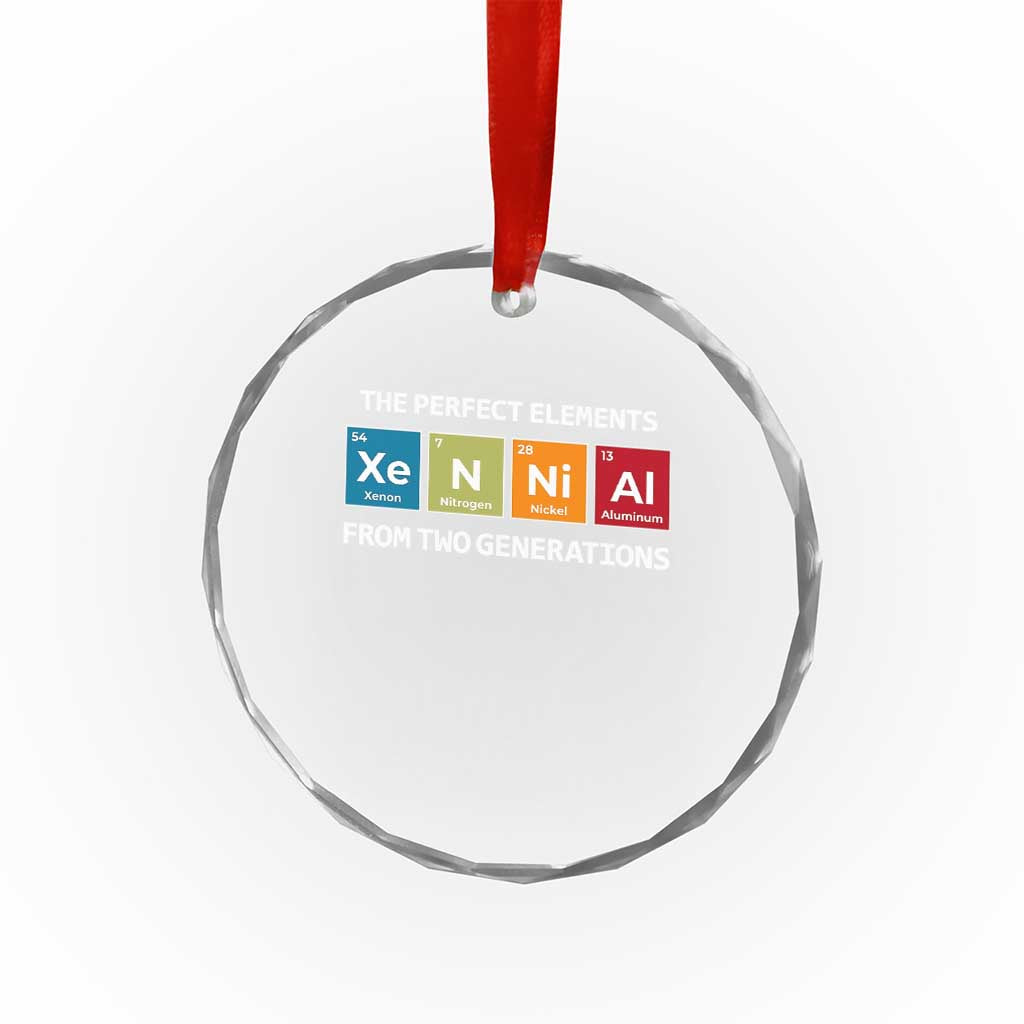 Xennial The Perfect Elements From Two Generations Crystal Glass Ornament Periodic Table Science Graphic