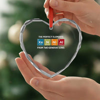 Xennial The Perfect Elements From Two Generations Heart Crystal Glass Ornament Periodic Table Science Graphic