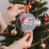 Xmas Bah Humbug Skull Santa Hat Crystal Glass Ornament TS09