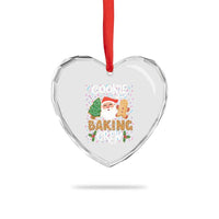 Xmas Baking Crew Heart Crystal Glass Ornament Cute Cookie Santa Gingerbread - Wonder Print Shop