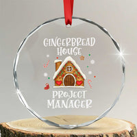 Xmas Baking Crystal Glass Ornament Gingerbread House Project manager Decorating TS09