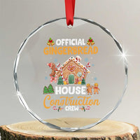 Xmas Baking Crystal Glass Ornament Official Gingerbread House Construction Crew TS09
