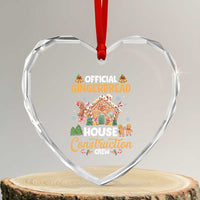 Xmas Baking Heart Crystal Glass Ornament Official Gingerbread House Construction Crew - Wonder Print Shop