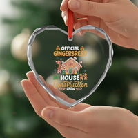 Xmas Baking Heart Crystal Glass Ornament Official Gingerbread House Construction Crew - Wonder Print Shop