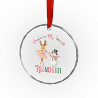Xmas Ballet Reindeer Crystal Glass Ornament Dancer Is My Favorite Reindeer Gift TS12