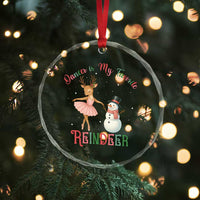 Xmas Ballet Reindeer Crystal Glass Ornament Dancer Is My Favorite Reindeer Gift TS12