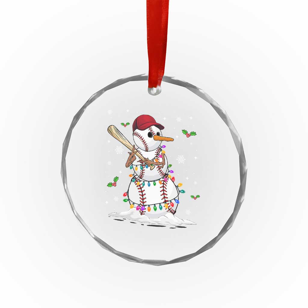 Xmas Baseball Player Crystal Glass Ornament Snowman Balls Xmas Gifts Santa Sports Men Boys TS10