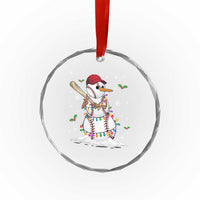 Xmas Baseball Player Crystal Glass Ornament Snowman Balls Xmas Gifts Santa Sports Men Boys TS10