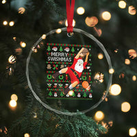 Xmas Basketball Crystal Glass Ornament Merry Swishmas Santa Baseketball Player TS09