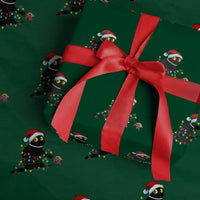 Xmas Black Cat Wrapping Paper Roll Knock Over Elephant Funny Xmas
