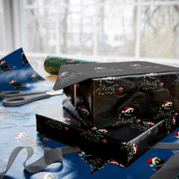 Xmas Black Cat Wrapping Paper Roll Knock Over Elephant Funny Xmas