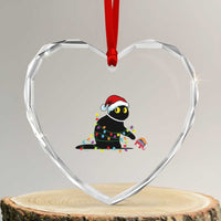 Xmas Black Cat Heart Crystal Glass Ornament Knock Over Elephant Funny Xmas - Wonder Print Shop