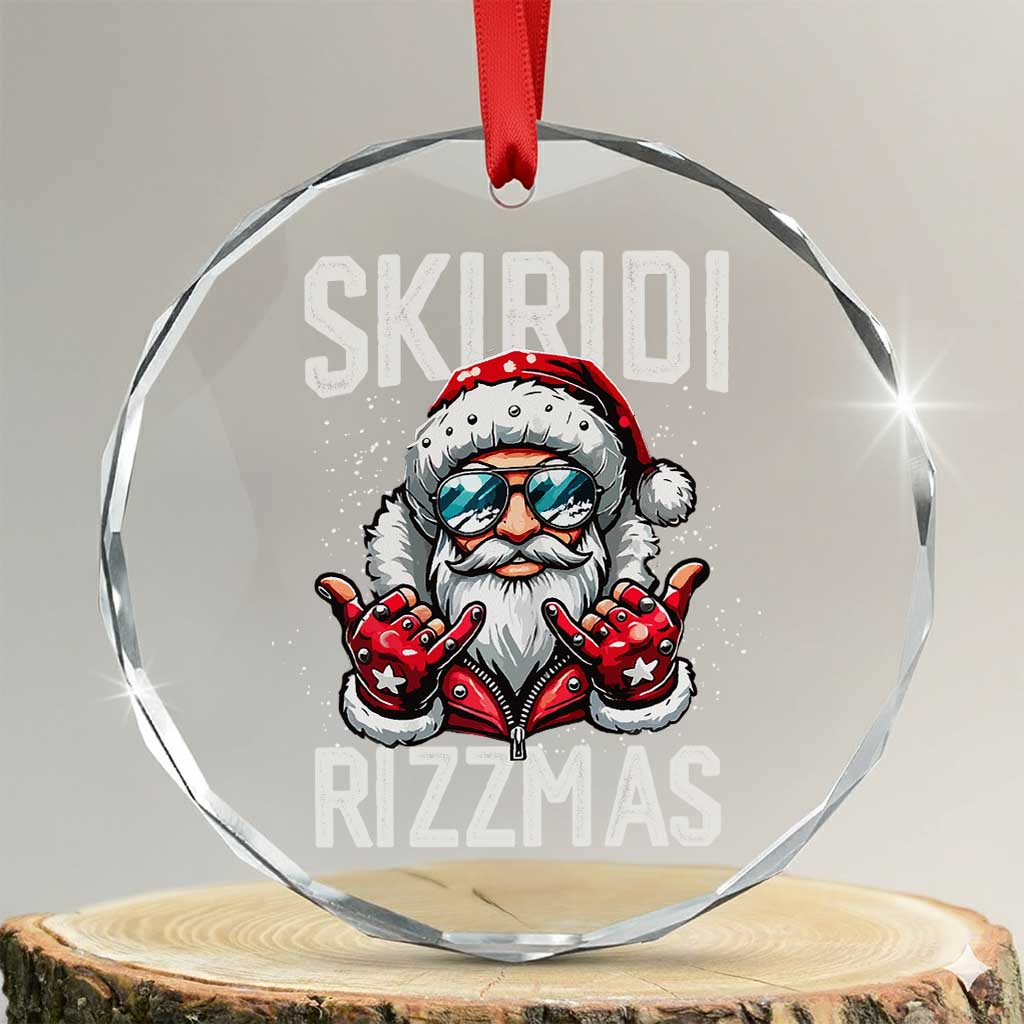 Xmas Bruh Crystal Glass Ornament Green Xmas Santa Hat Festive Vibe - Wonder Print Shop