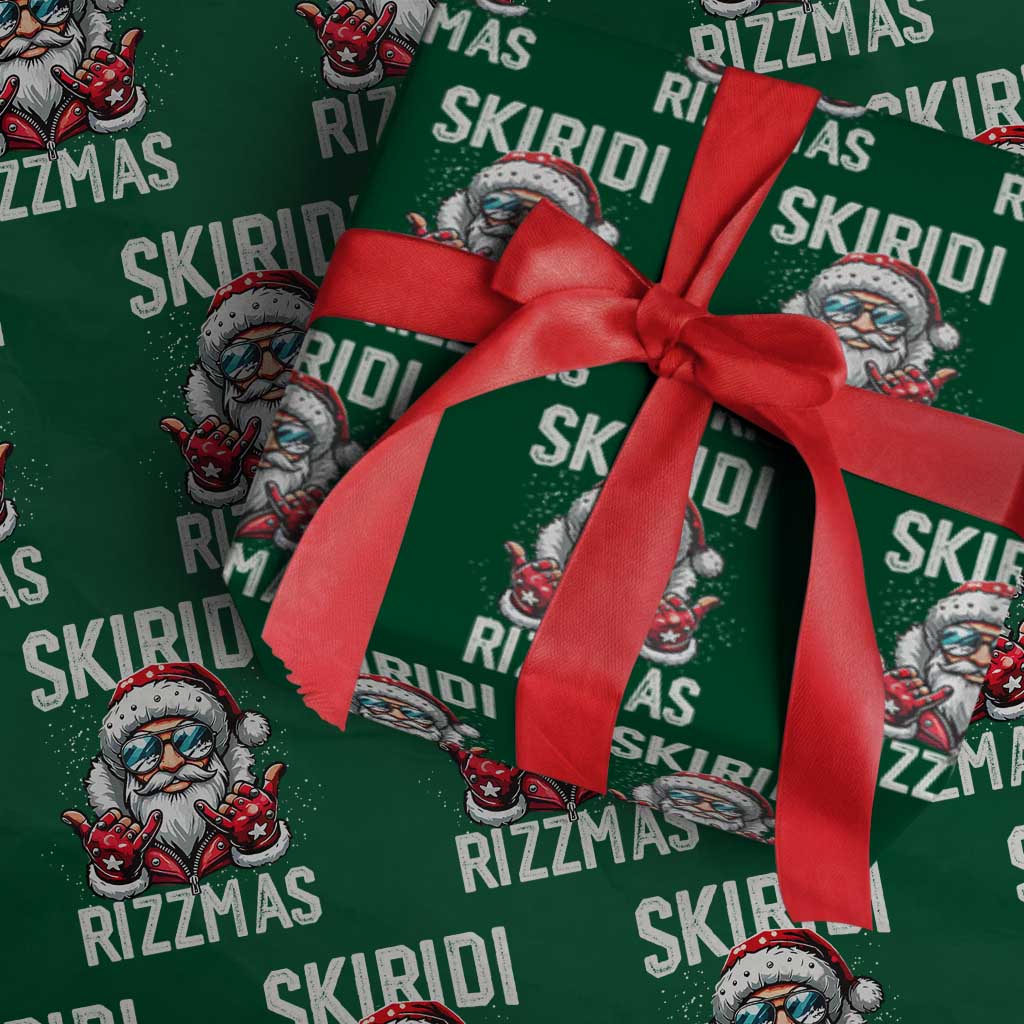 Xmas Bruh Wrapping Paper Roll Green Xmas Santa Hat Festive Vibe