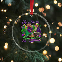 Xmas Cajun Louisiana Saint Symbol Alligator Pelican Xmas Tree Crystal Glass Ornament TS11
