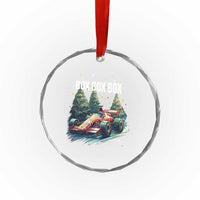 Xmas Car Racing Crystal Glass Ornament Box Box Box Xmas Tree Colorful Light TS09