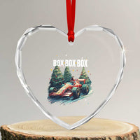 Xmas Car Racing Heart Crystal Glass Ornament Box Box Box Xmas Tree Colorful Light - Wonder Print Shop