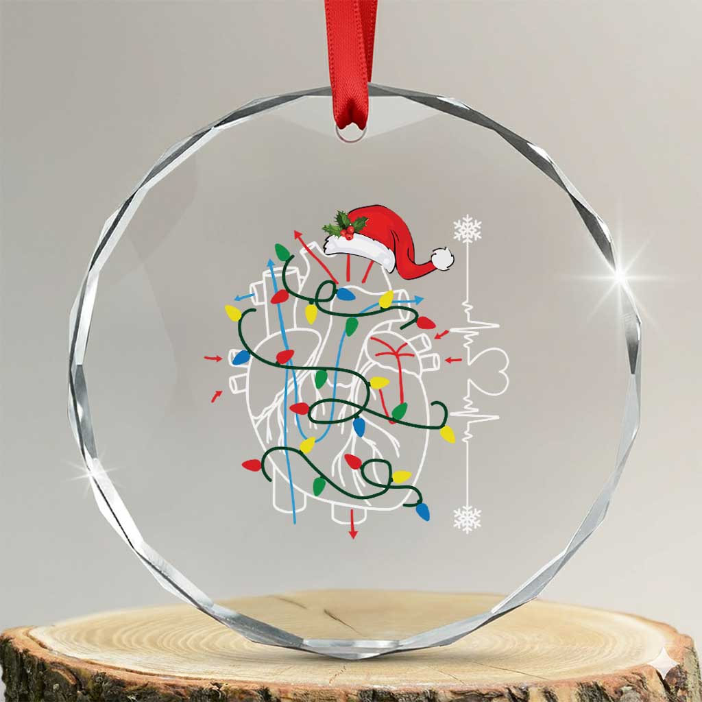 Xmas Cardiac Nurse Crystal Glass Ornament Anatomical Xmas Heart Anatomy TS10