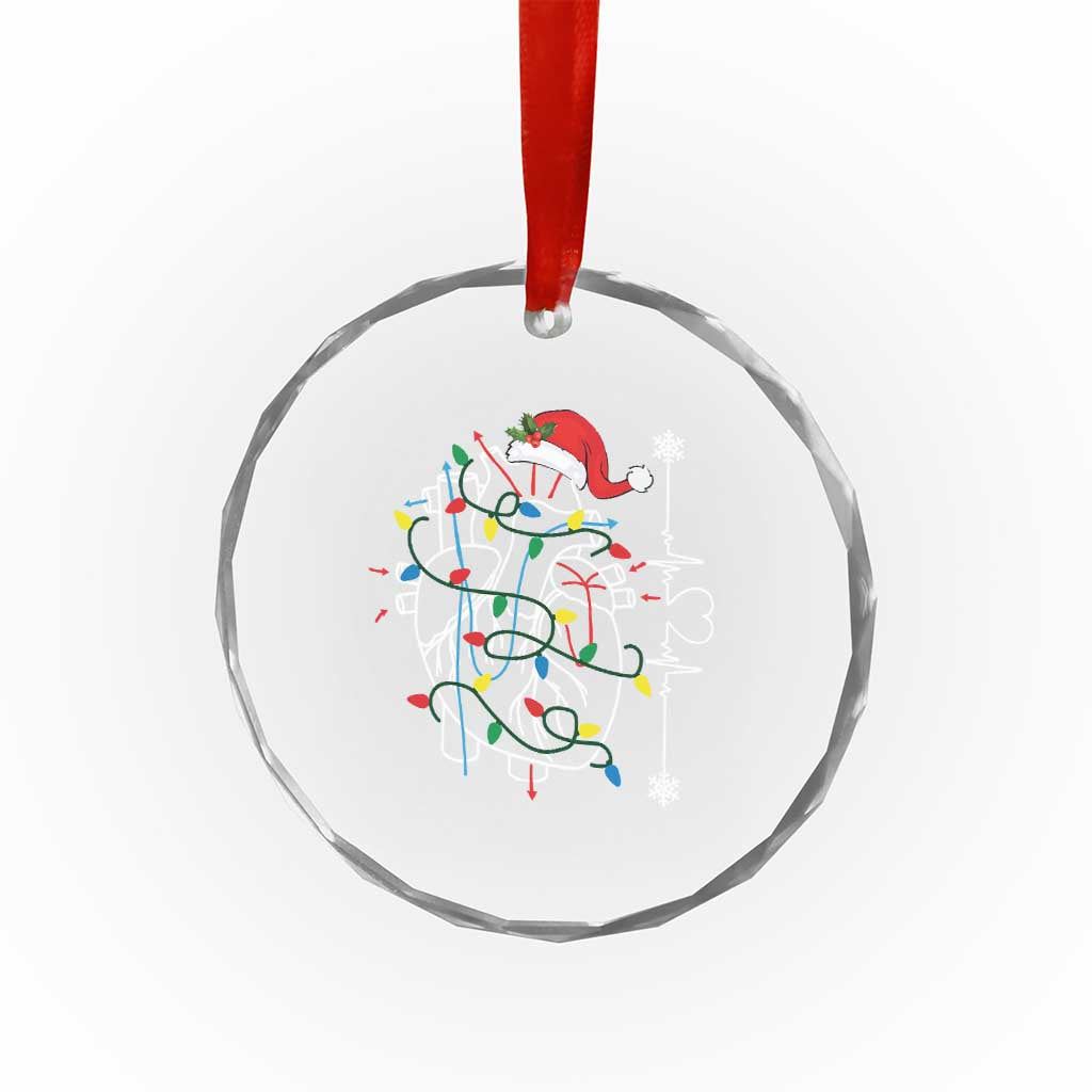 Xmas Cardiac Nurse Crystal Glass Ornament Anatomical Xmas Heart Anatomy TS10
