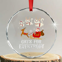 Xmas Cat Crystal Glass Ornament Cats For Everybody Santa Reindeer TS09