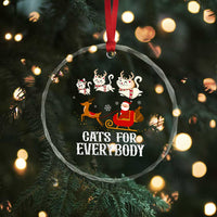Xmas Cat Crystal Glass Ornament Cats For Everybody Santa Reindeer TS09