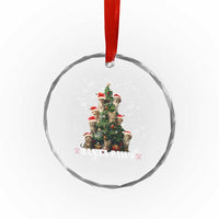 Xmas Cat Crystal Glass Ornament Santa Paw And Claw Cats Xmas Tree TS09