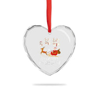 Xmas Cat Heart Crystal Glass Ornament Cats For Everybody Santa Reindeer - Wonder Print Shop