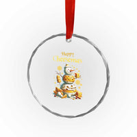 Xmas Cheese Lover Crystal Glass Ornament Happy Cheesemas Merry Xmas TS02