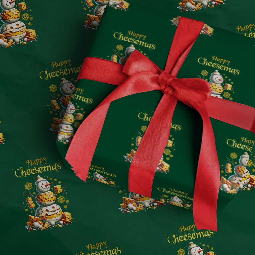 Xmas Cheese Lover Wrapping Paper Roll Happy Cheesemas Merry Xmas