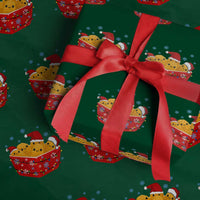 Xmas Chicken Nuggets Wrapping Paper Roll Funny Food Lover Gift - Wonder Print Shop