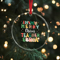 Xmas Choral Music Teacher Crystal Glass Ornament In My Merry Chorus Teacher Era Xmas Carol Master TS02