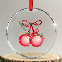 Xmas Coquette Pink Baubles Bow Crystal Glass Ornament TS11