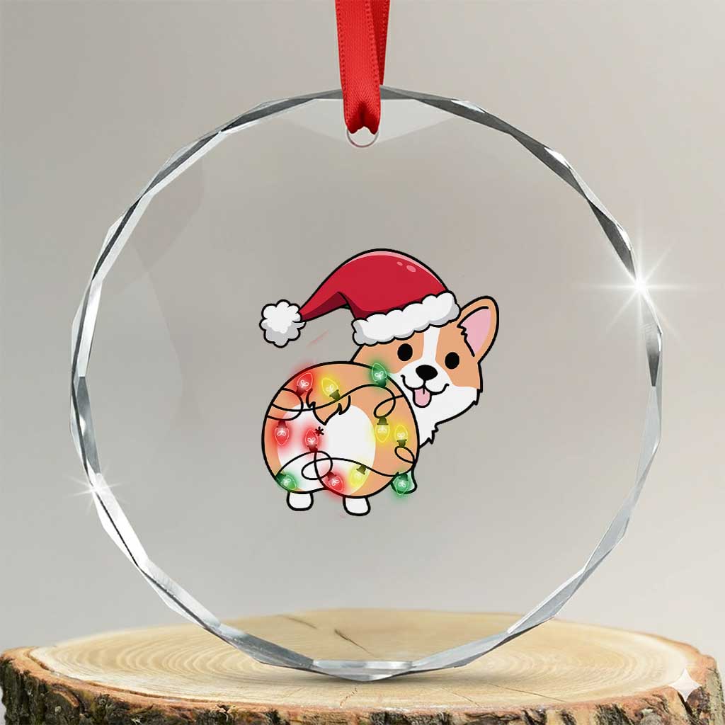 Xmas Corgi Dog Crystal Glass Ornament Cute Animal Pet Puppy Lover Gift Xmas Lights TS10