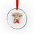 Xmas Cow Crystal Glass Ornament Highland Cow Lights Santa Hats Farm Xmas - Wonder Print Shop