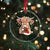 Xmas Cow Crystal Glass Ornament Highland Cow Lights Santa Hats Farm Xmas - Wonder Print Shop