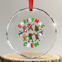 Xmas Crew Crystal Glass Ornament Black African American Santa Reindeer Snowman Dabbing TS09