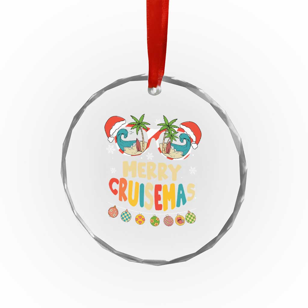 Xmas Cruising Crystal Glass Ornament Merry Cruisemas Palm Tree Sunglass Cruise TS09