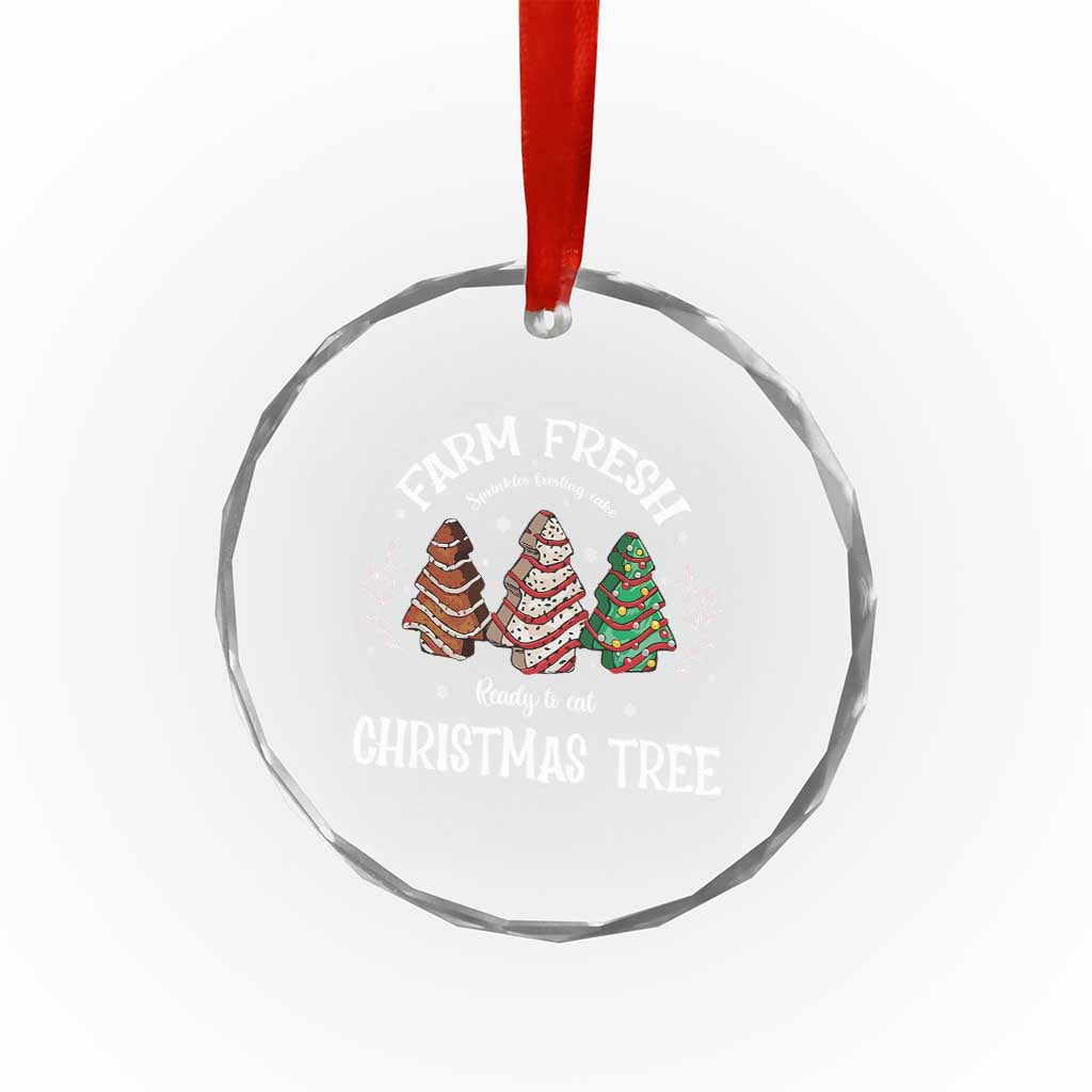 Xmas Crystal Glass Ornament Farm Fresh Sprinkles Frosting Cake Ready To Eat Christmas Tree TS11