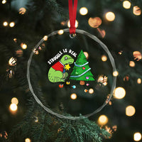 Xmas Cute Dinosaur Crystal Glass Ornament Struggle Is Real TS09